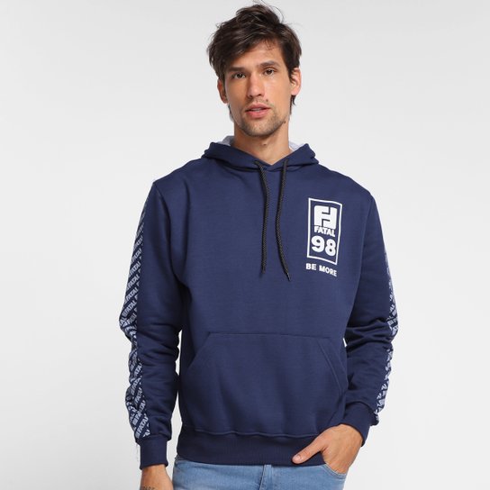 Moletom Fatal Be More Masculino - Marinho Menor preço em Moletom Fatal Be More Masculino - Marinho