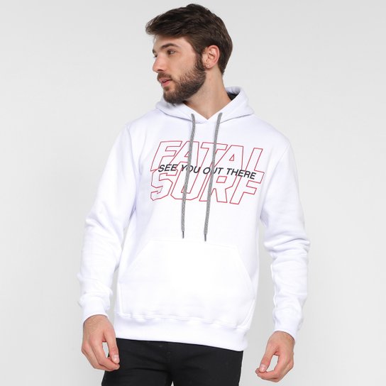 Moletom Fatal C/ Capuz Masculino - Branco Menor preço em Moletom Fatal C/ Capuz Masculino - Branco