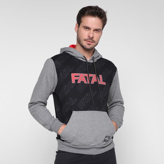 Moletom Fatal Canguru Masculino - Preto Menor preço em Moletom Fatal Canguru Masculino - Preto