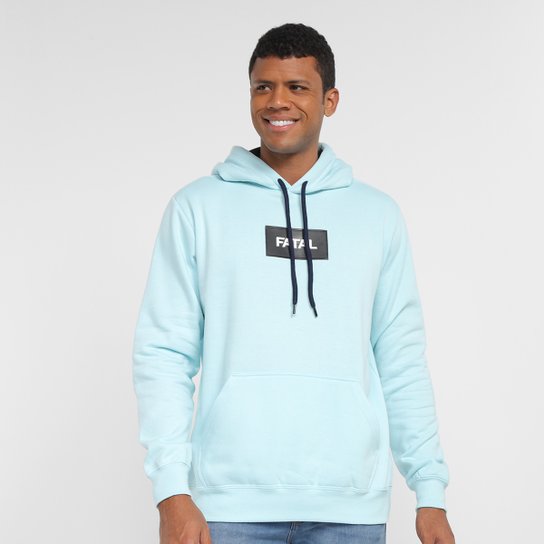Moletom Fatal Piston Capuz Masculino - Azul Menor preço em Moletom Fatal Piston Capuz Masculino - Azul