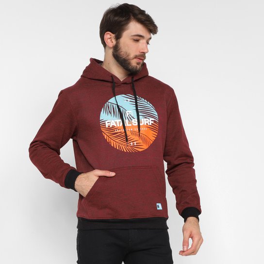 Moletom Fatal Salt C/ Capuz Masculino - Bordô Menor preço em Moletom Fatal Salt C/ Capuz Masculino - Bordô