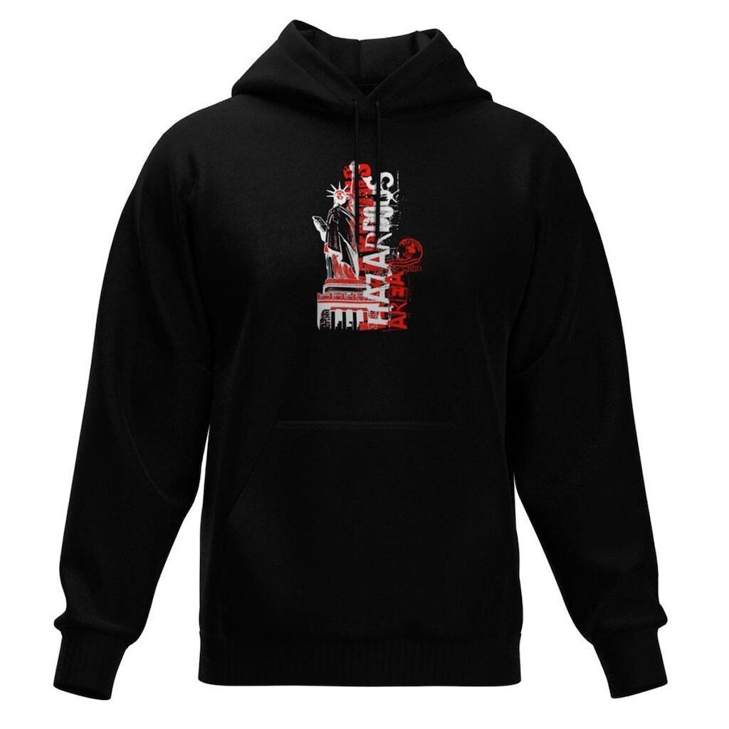 Moletom Fechado Com Capuz Blusa de Frio Preta Estampas Variadas