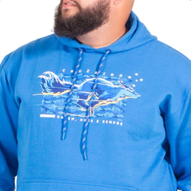 Moletom Fechado Cruzeiro Oficial Raposa Plus Size