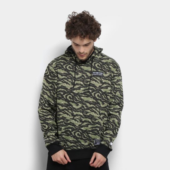 Moletom Fechado Starter Masculino - Verde+Verde Escuro Menor preço em Moletom Fechado Starter Masculino - Verde+Verde Escuro