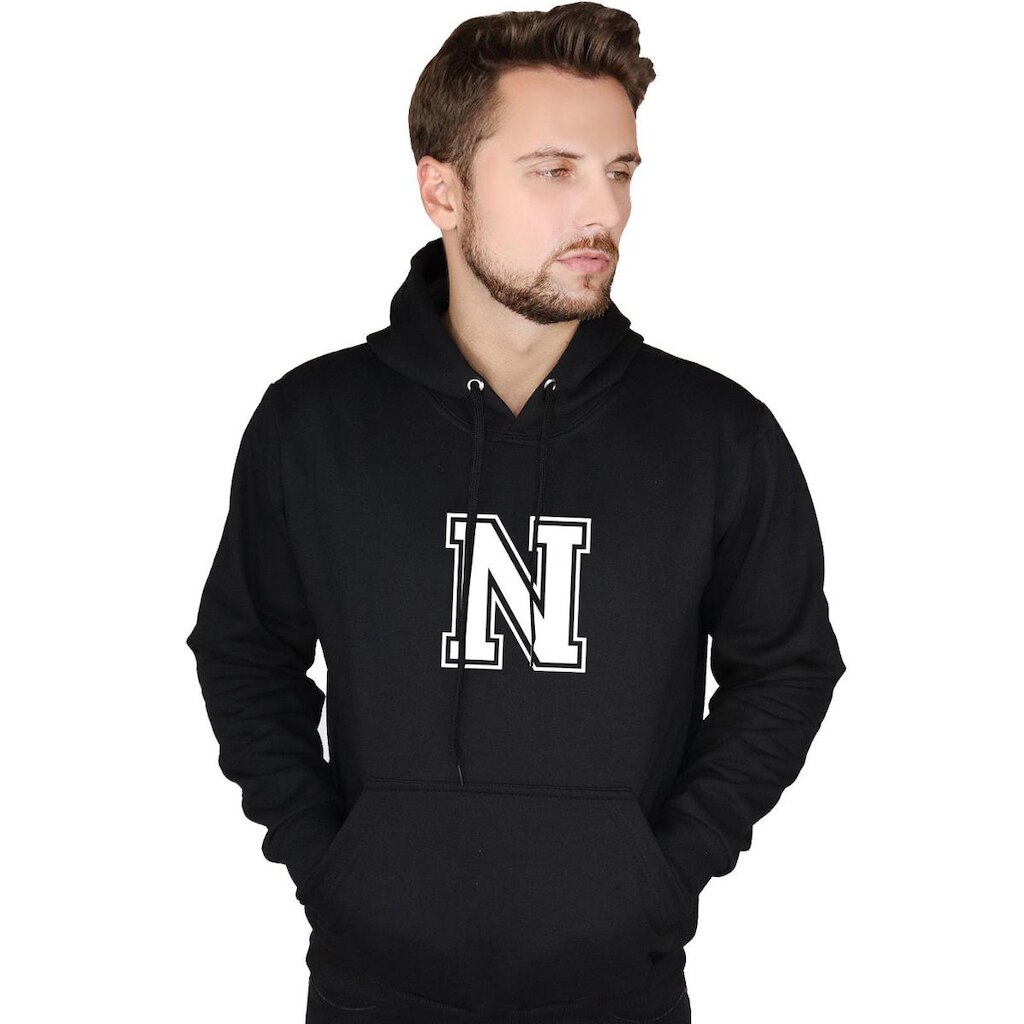 MOLETOM FECHADO SUFFIX CANGURU COM BOLSO E CAPUZ LETRA N