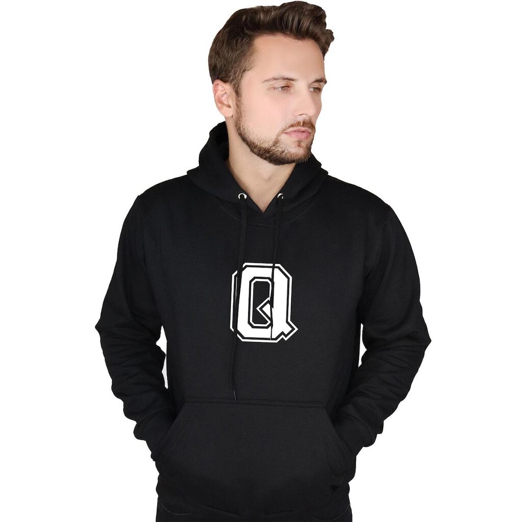 MOLETOM FECHADO SUFFIX CANGURU COM BOLSO E CAPUZ LETRA Q