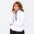 Moletom Feminino Blusa de frio Canguru Com Bolso e Capuz - Branco