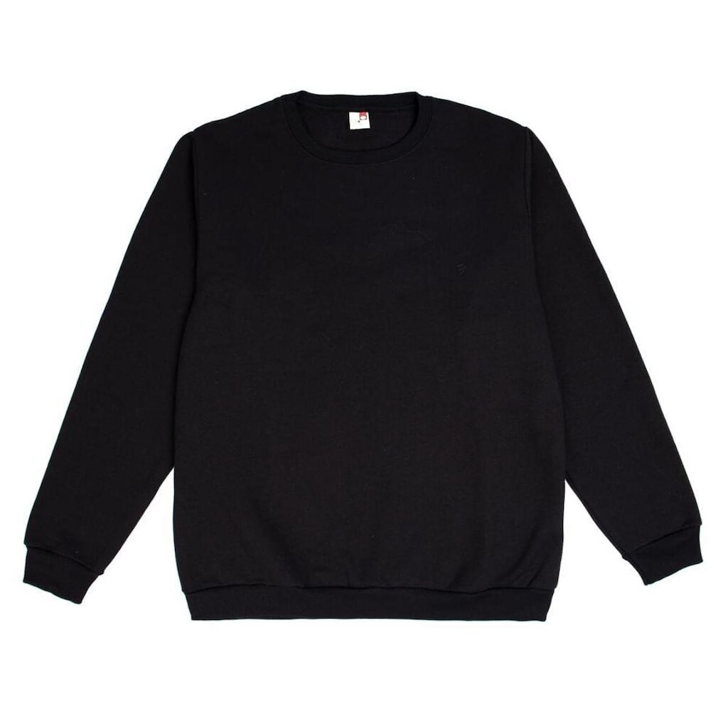 Moletom Feminino Desayner Plus Size Gola Careca Preto