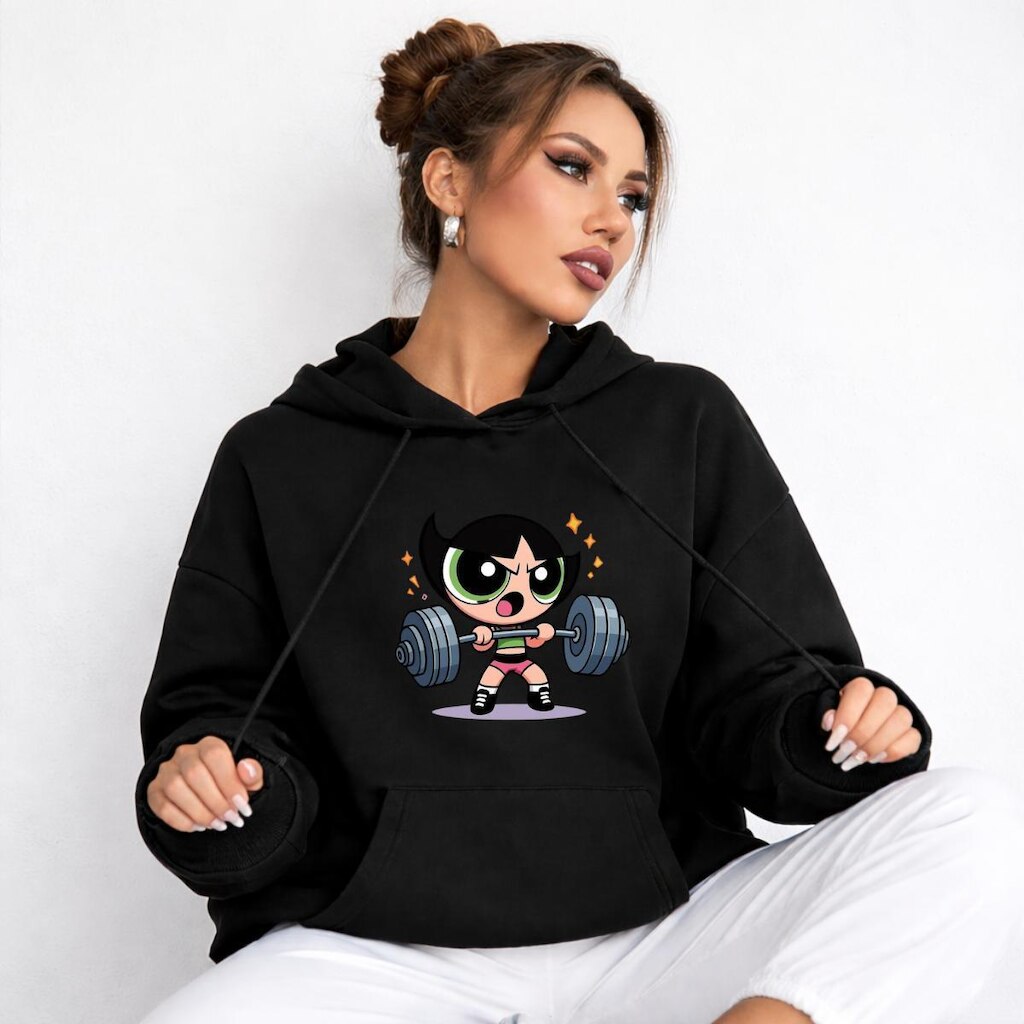 Moletom Feminino Estampa Fofinha Academia Poderosas
