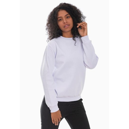 Moletom Feminino Fechado Liso Com Punho - Branco é ruim? Moletom Feminino Fechado Liso Com Punho - Branco é boa?