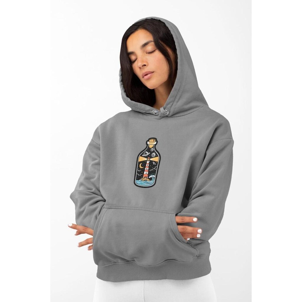 Moletom Feminino GinTropical Farol em algodão com capuz