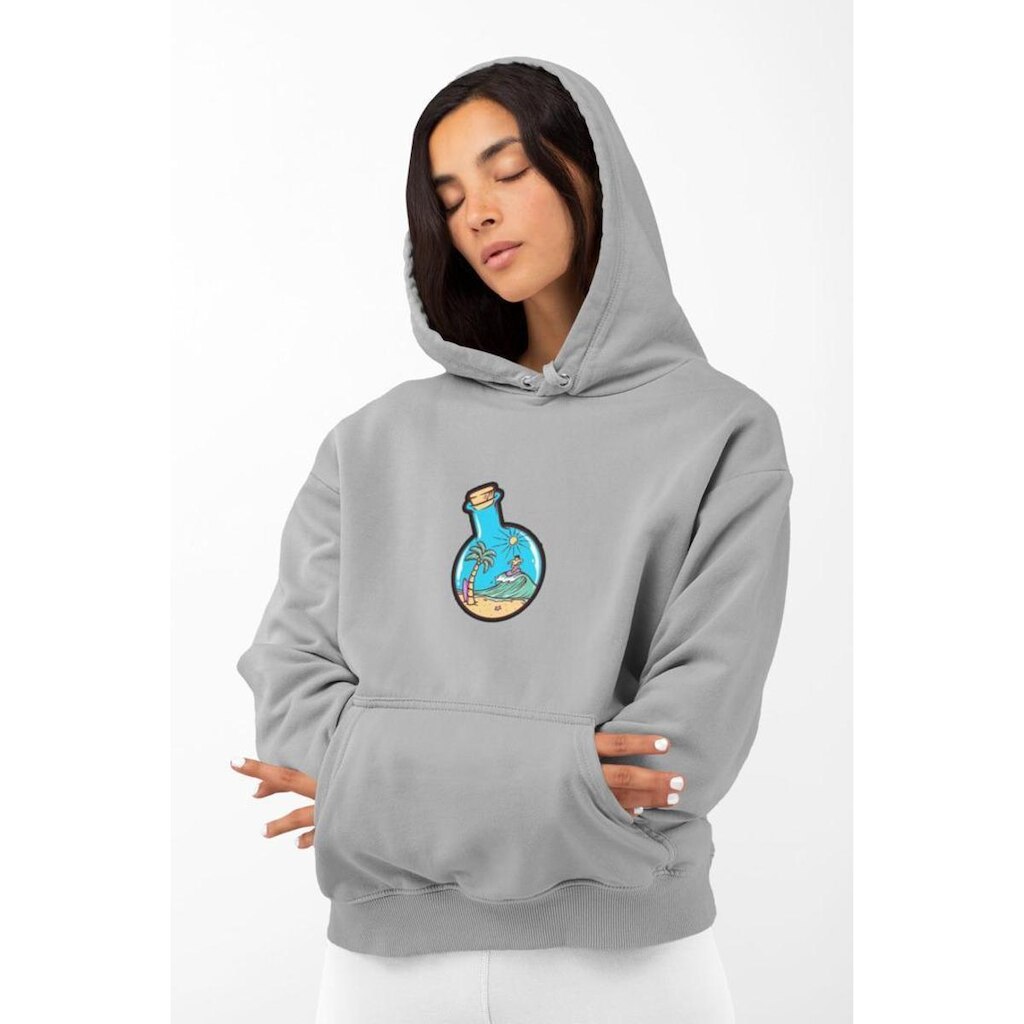 Moletom Feminino GinTropical Praia em algodão com capuz