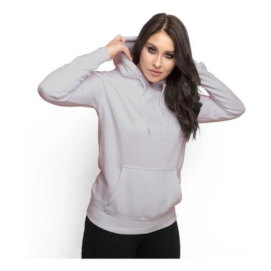 Moletom Feminino Liso Abrigo Inverno Blusa Casaco com Capuz - Cinza é ruim? Moletom Feminino Liso Abrigo Inverno Blusa Casaco com Capuz - Cinza é boa?