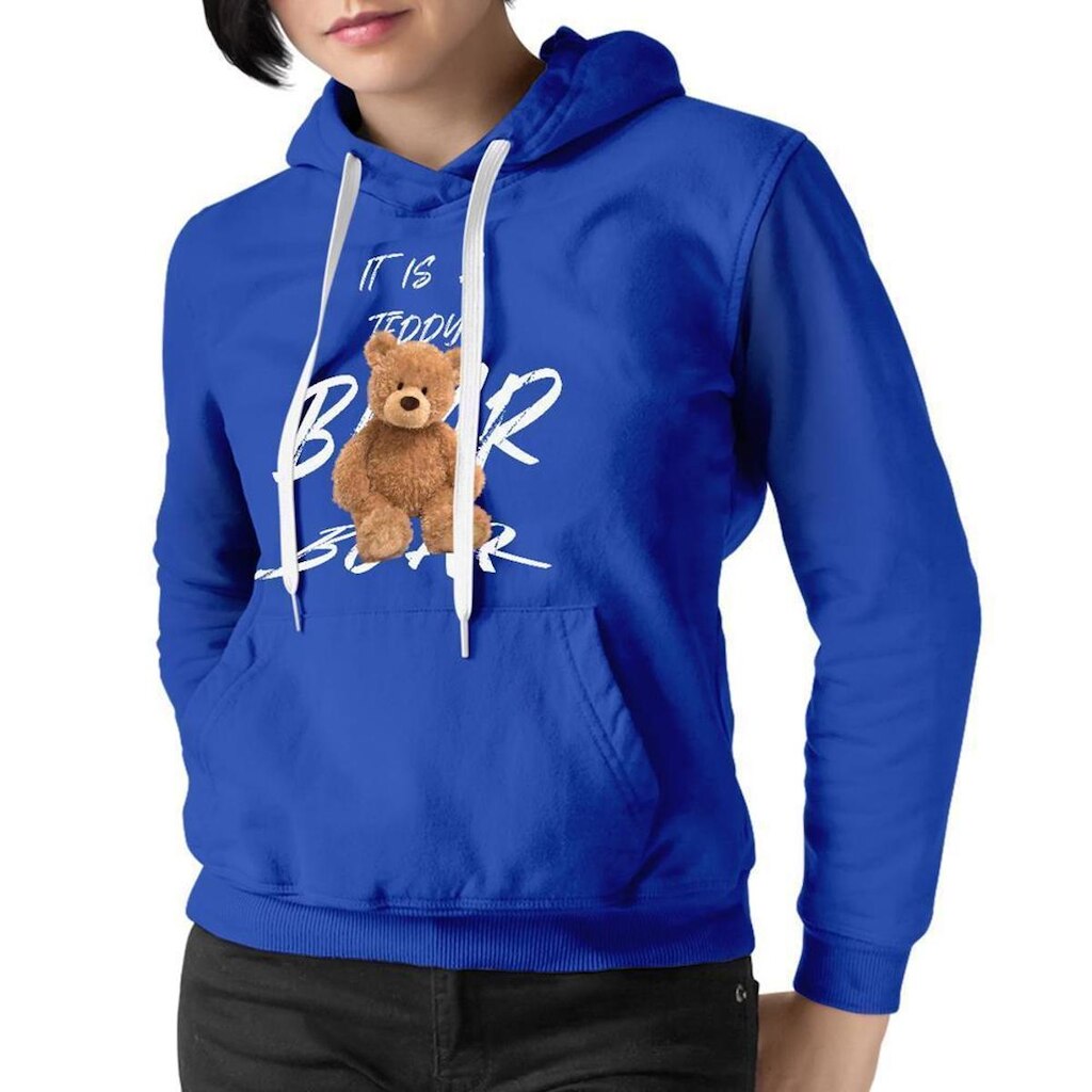 Moletom Feminino Urso Ted Blusa De Frio Canguru Estampado