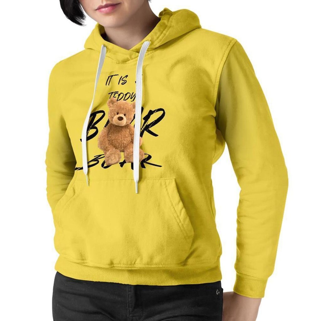 Moletom Feminino Urso Ted Blusa De Frio Canguru Estampado