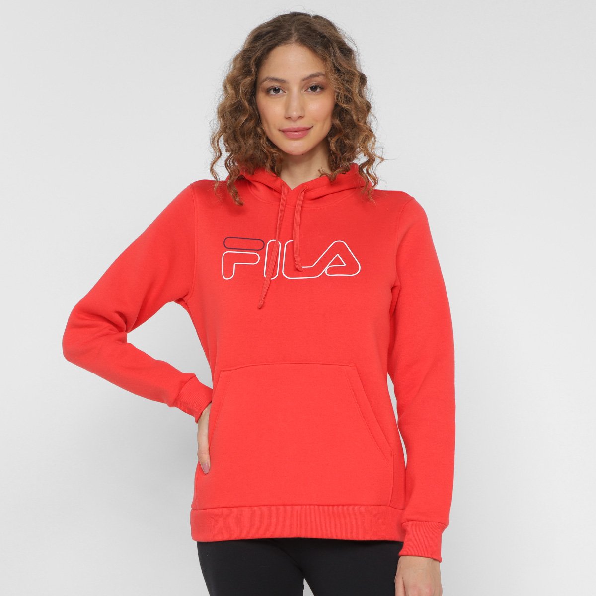 Moletom Fila Basic Outline Casaco Feminino Fila Fila Moletom Fila