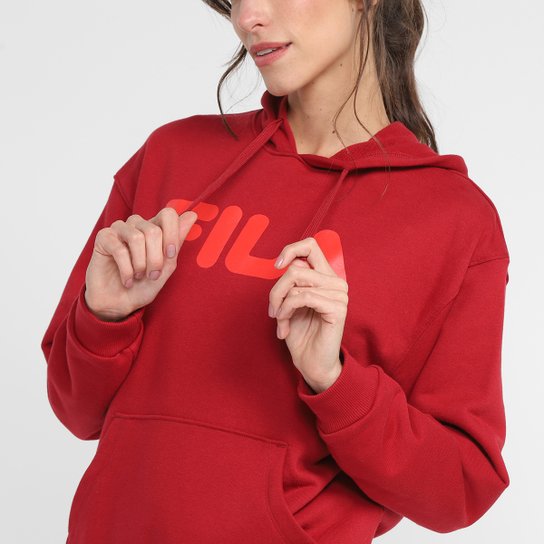 Moletom Fila Comfort Letter Capuz Feminino