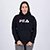Moletom Fila Comfort Letter Winter Com Capuz Feminino - Preto