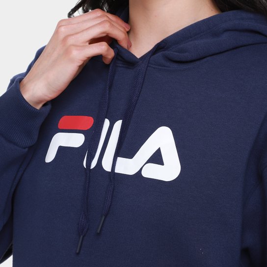 Moletom Fila Comfort Letter Winter Com Capuz Feminino