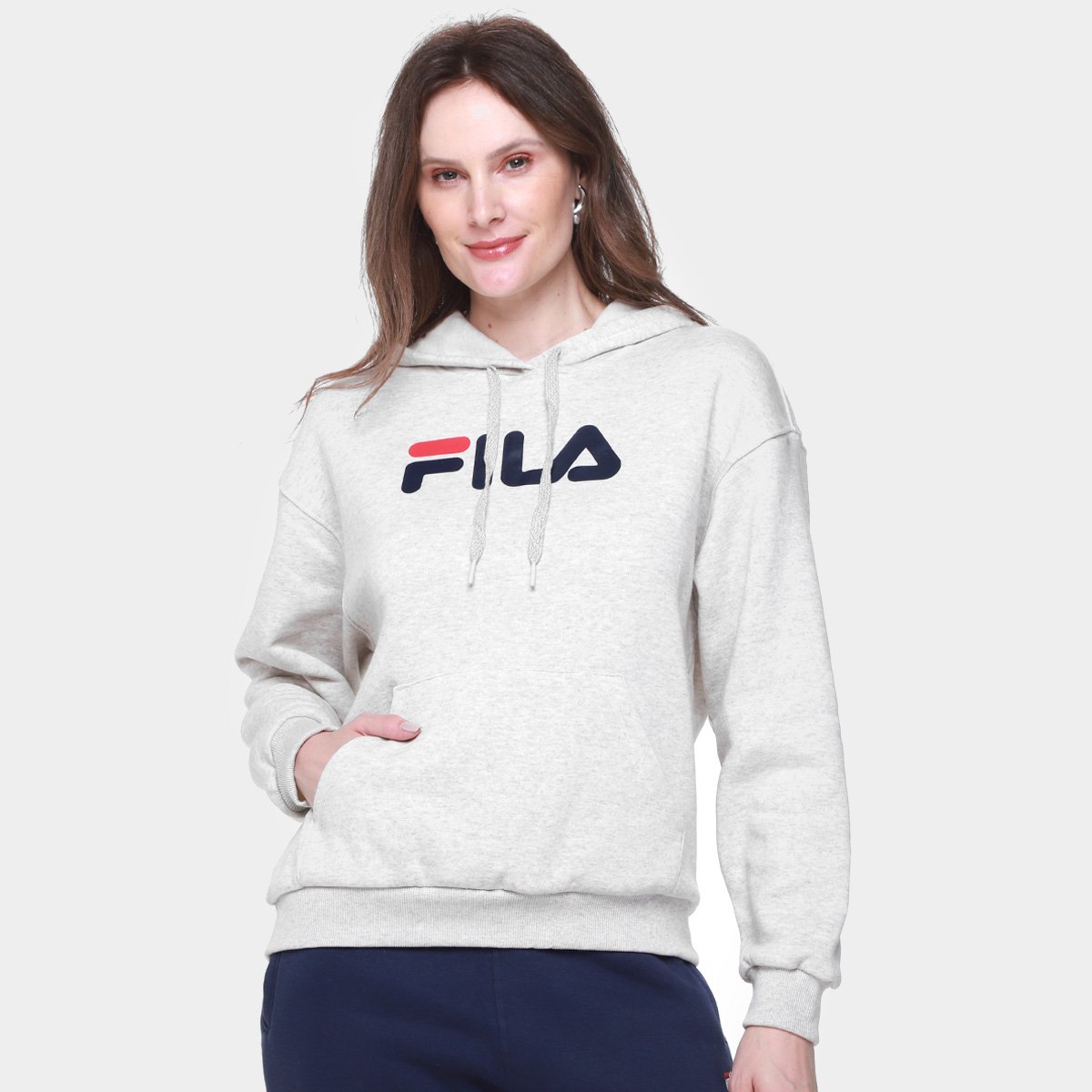 Blusa Fila Blusa Capuz Outline Moletom Feminino Fila Outline