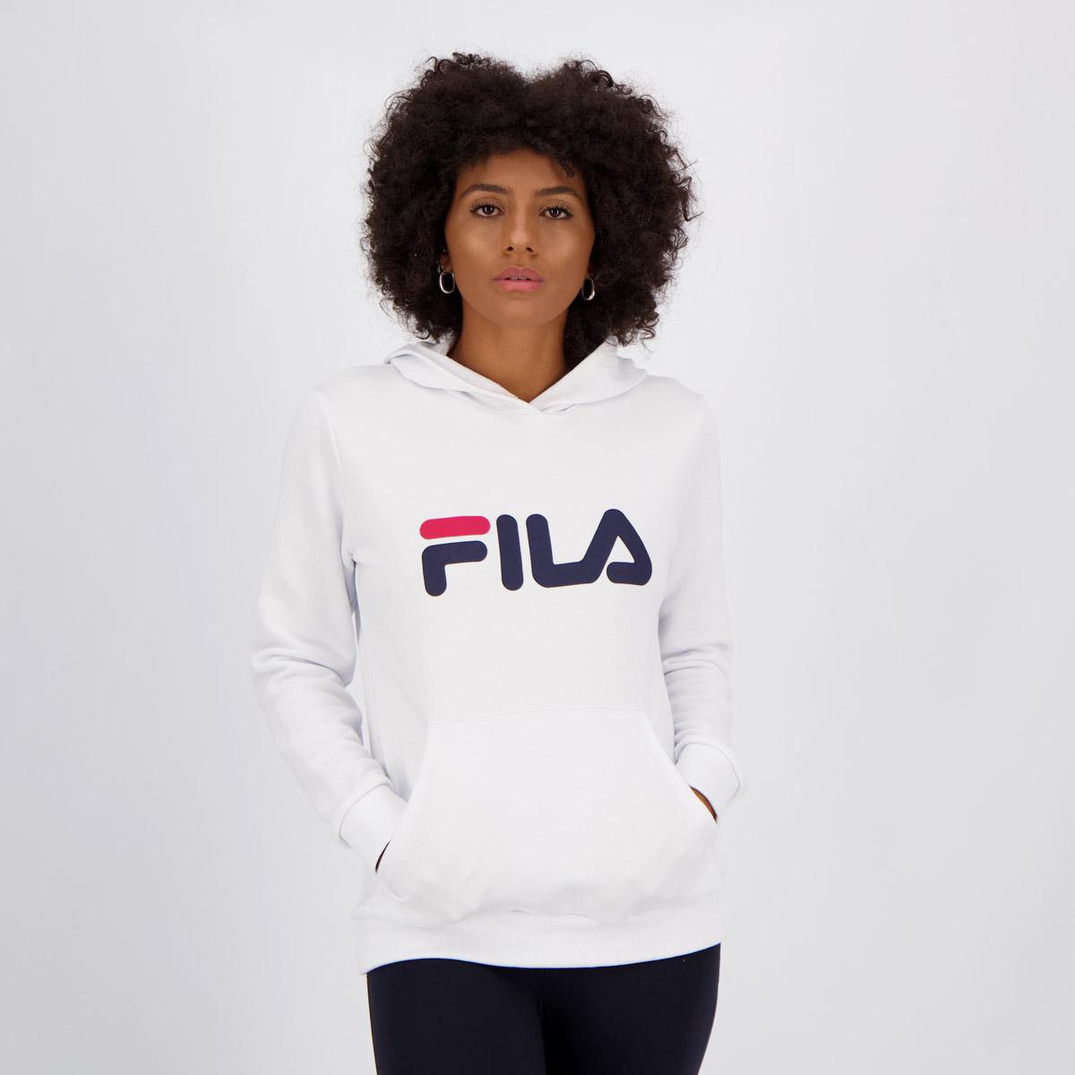 Moletom Fila Letter C/ Capuz Feminino Menor preço em Moletom Fila Letter C/ Capuz Feminino