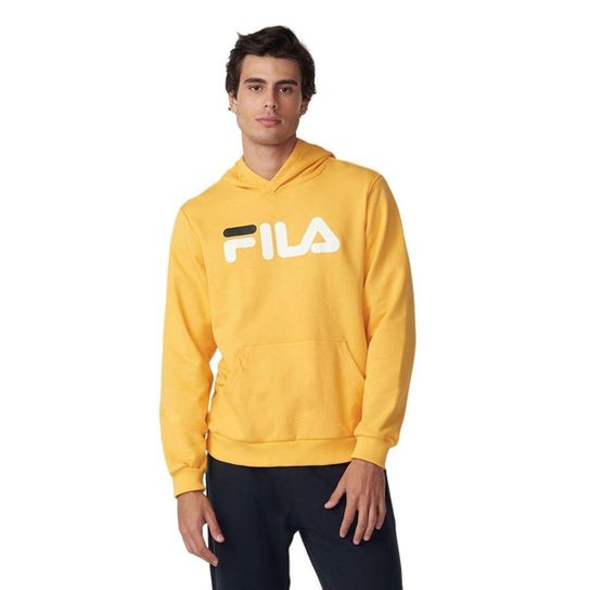 Moletom Fila Letter Masculino - Amarelo - Amarelo Menor preço em Moletom Fila Letter Masculino - Amarelo - Amarelo