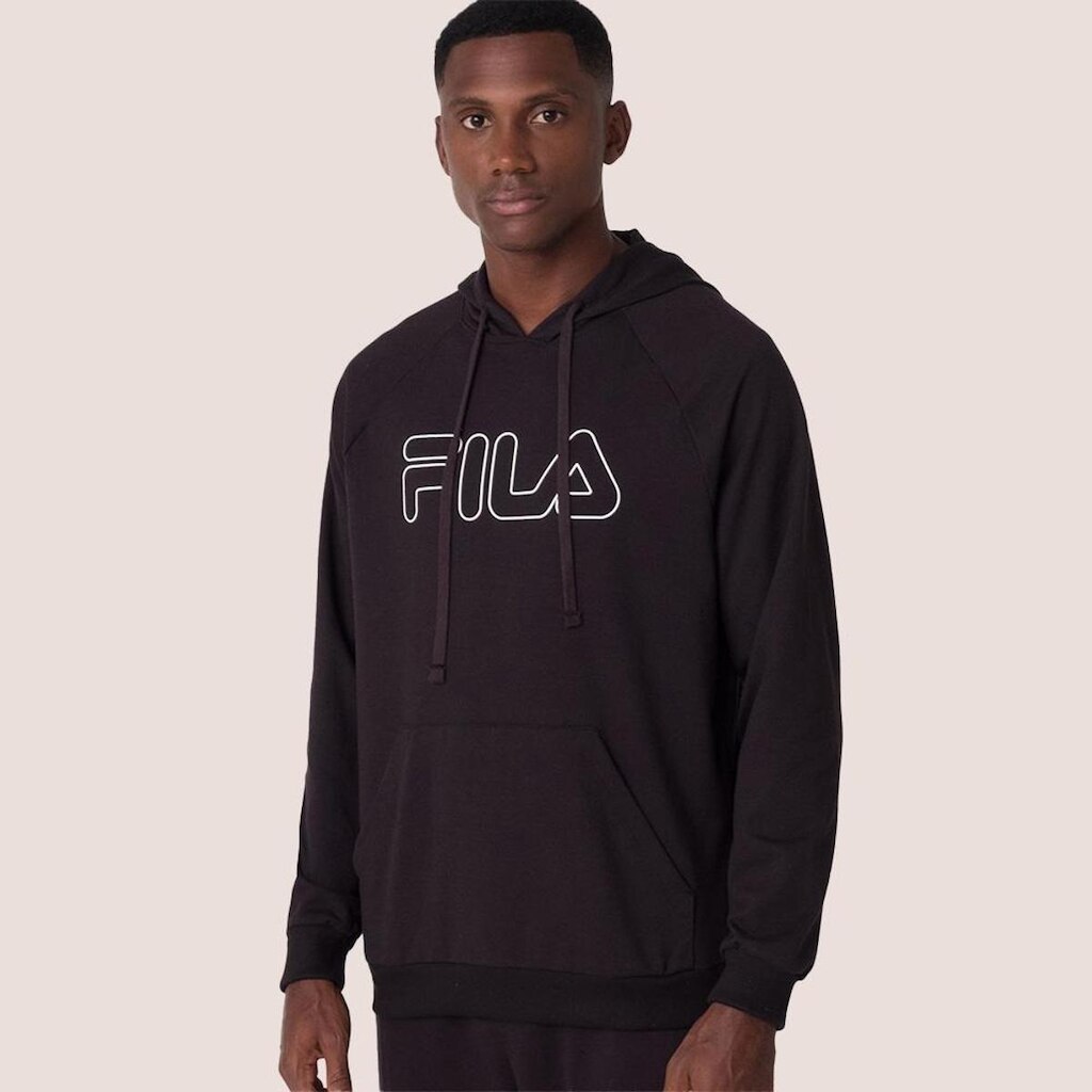 Moletom Fila Masculino Com Capuz Letter Outline