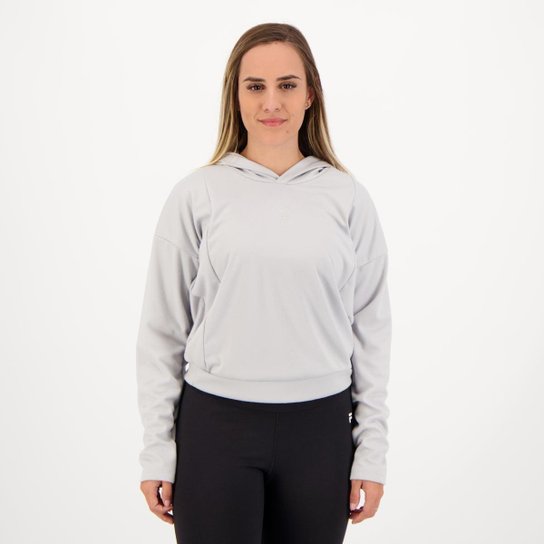 Moletom Fila Studio Feminina Cinza - Cinza Menor preço em Moletom Fila Studio Feminina Cinza - Cinza