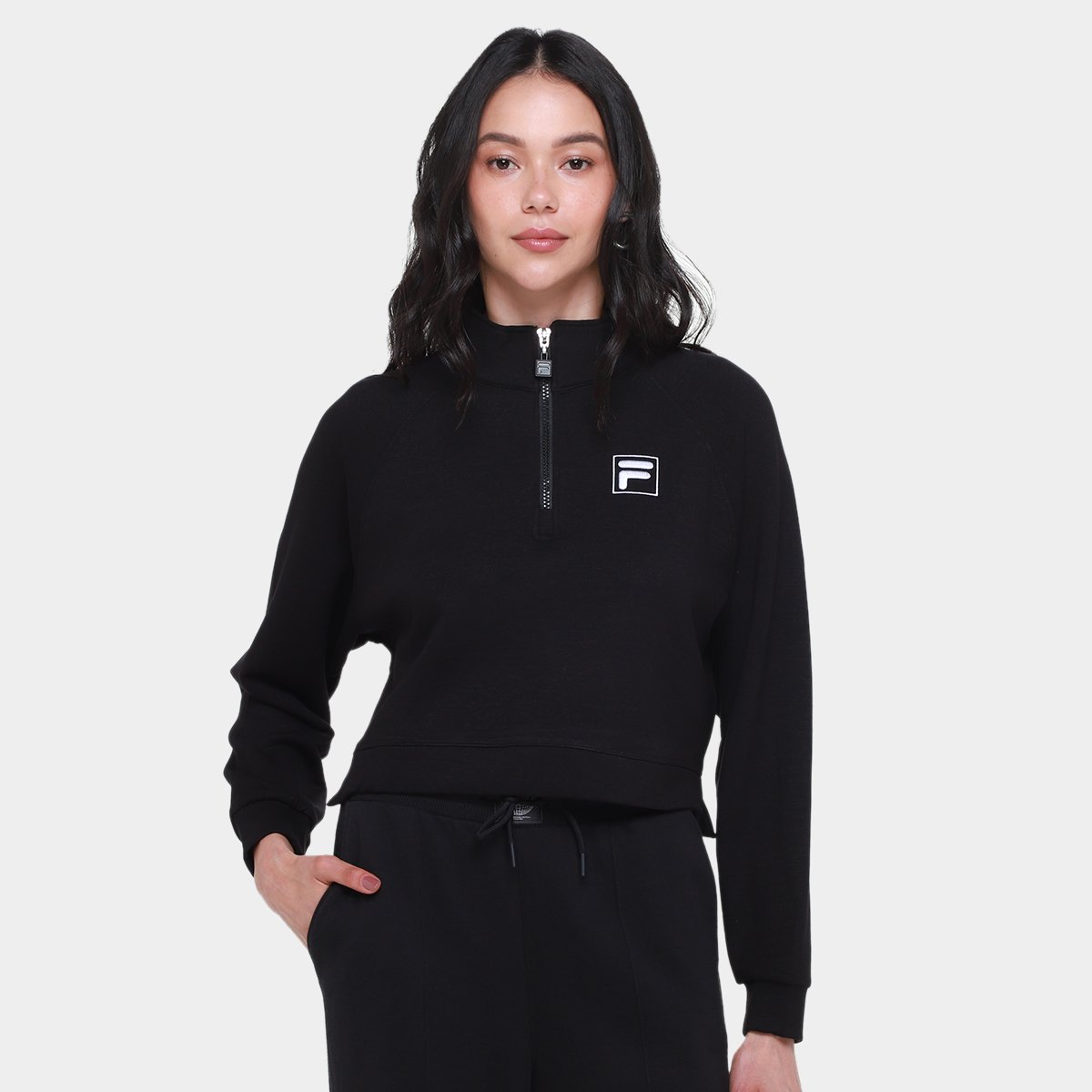 Moletom Fila Union Classic Sport Feminino Preto Netshoes