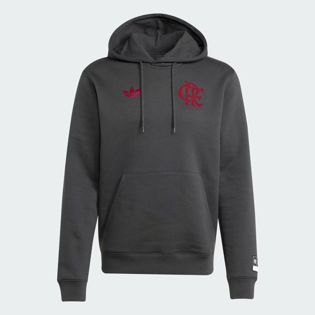 Moletom Flamengo Adidas VRCT com Capuz - Cinza JF0440