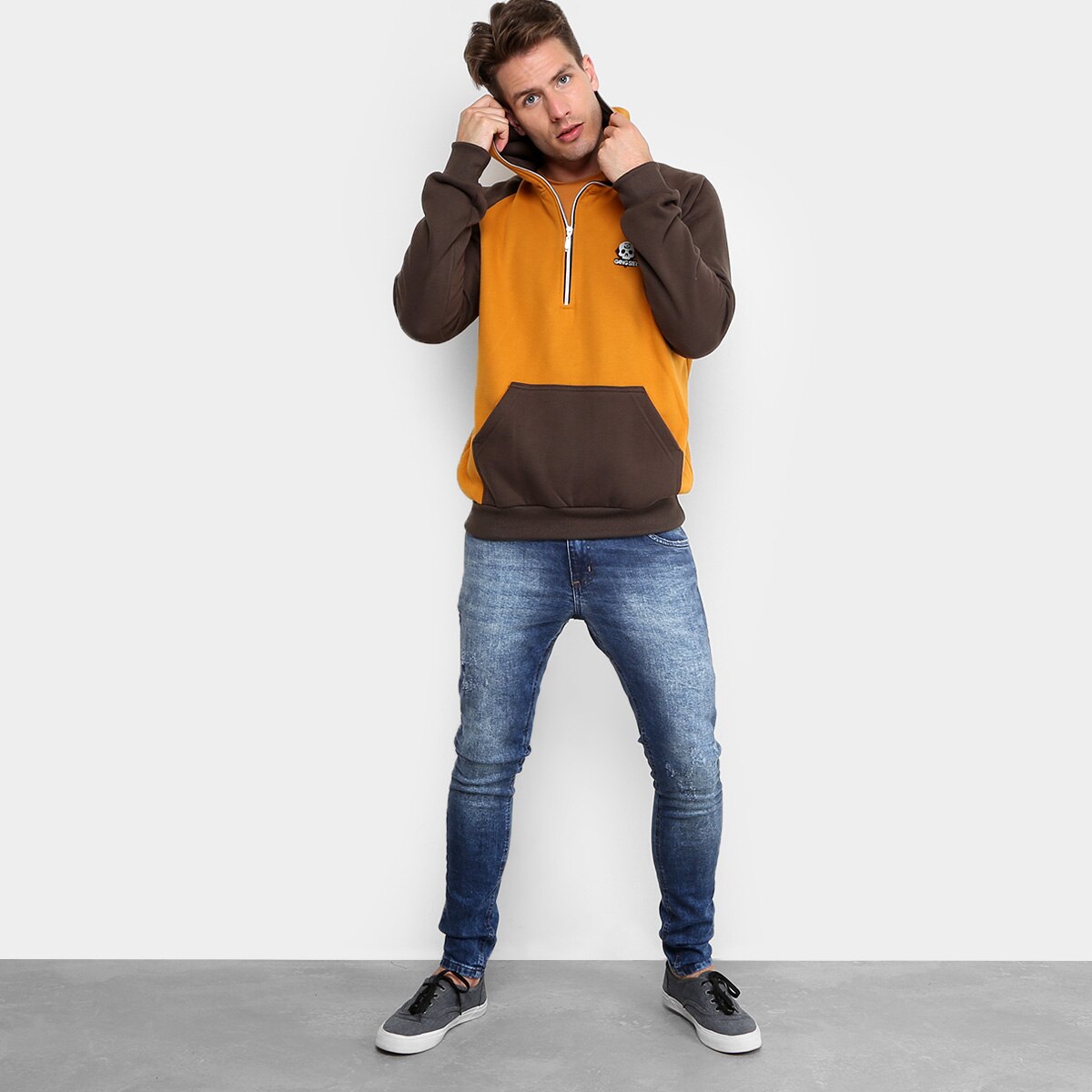 bershka orange moletom com capuz