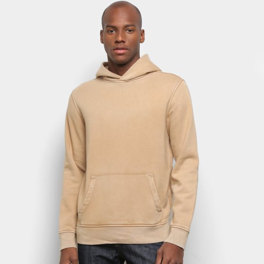 Moletom GAP Liso Canguru Masculino - Bege Menor preço em Moletom GAP Liso Canguru Masculino - Bege