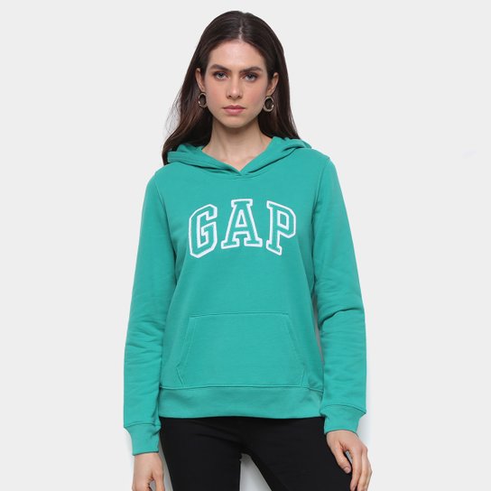 Moletom GAP Logo Relevo Feminino - Verde é ruim? Moletom GAP Logo Relevo Feminino - Verde é boa?