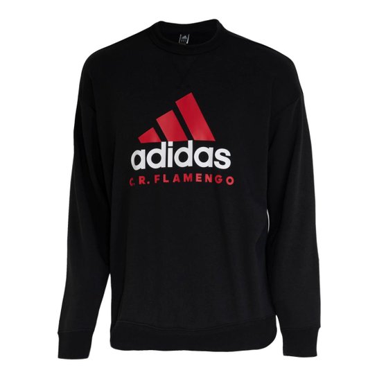 Moletom Gola Careca CR Flamengo DNA-Preto Adidas - Preto Menor preço em Moletom Gola Careca CR Flamengo DNA-Preto Adidas - Preto