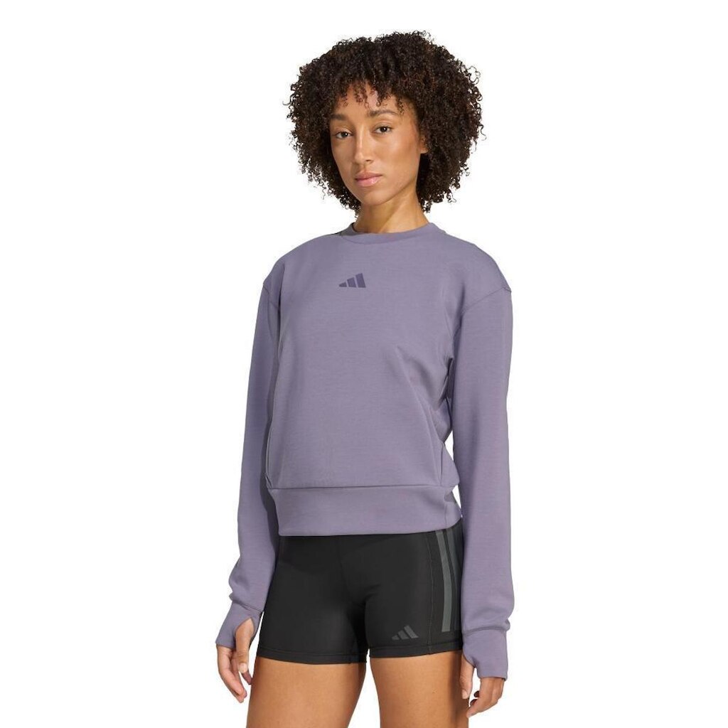 Moletom Gola Careca Designed-for-Training Warm-Up Adidas Feminina
