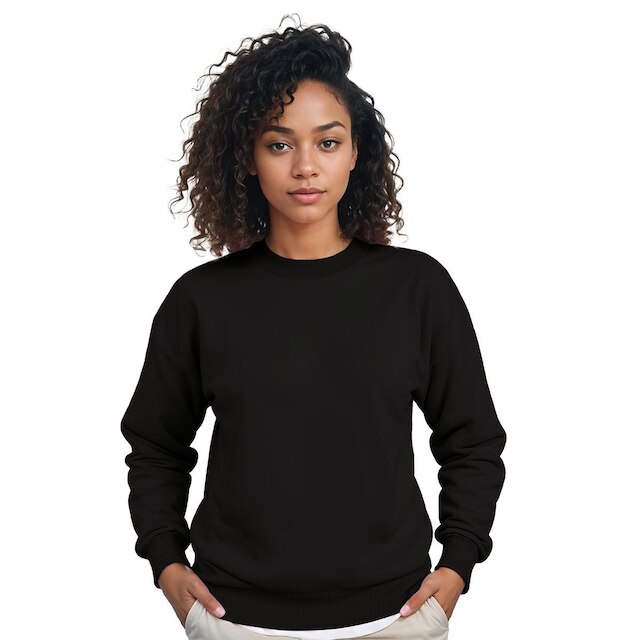 Moletom Gola Careca Feminino Algodão Liso Kit 2 Peças