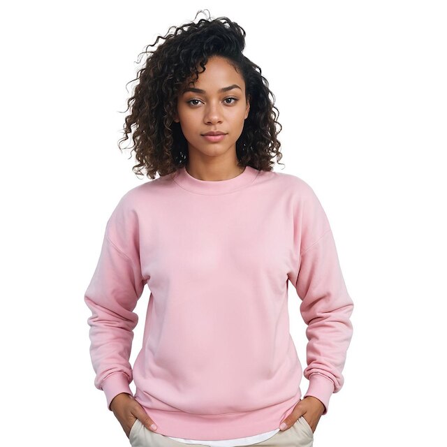 Moletom Gola Careca Feminino Algodão Liso Kit 2 Peças
