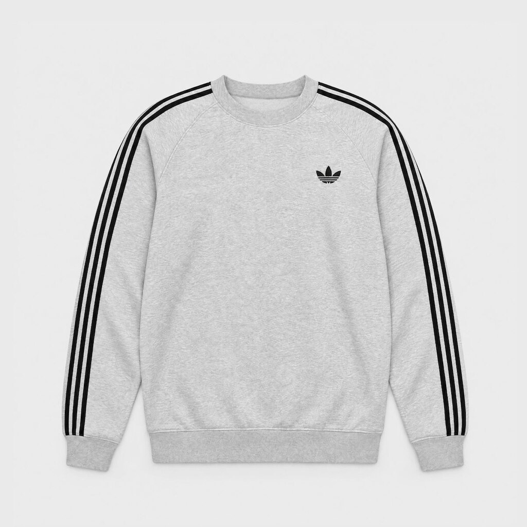 Moletom Gola Careca Três Listras Adidas Masculina