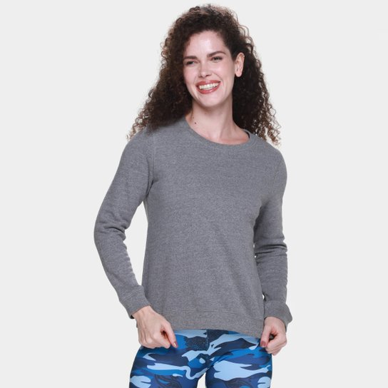 Moletom Gonew Básico Feminino - Mescla Menor preço em Moletom Gonew Básico Feminino - Mescla