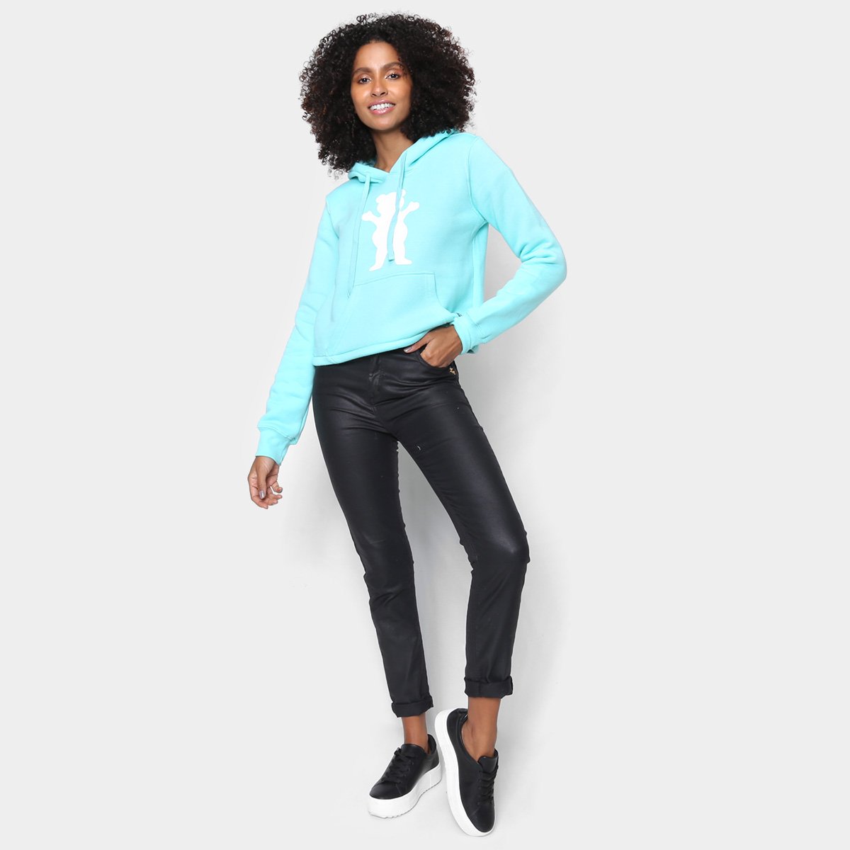gymshark cropped zip moletom com capuz