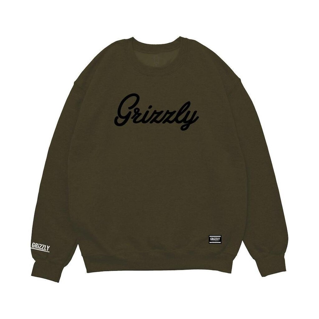 Moletom Grizzly Script Logo Crewneck Masculino