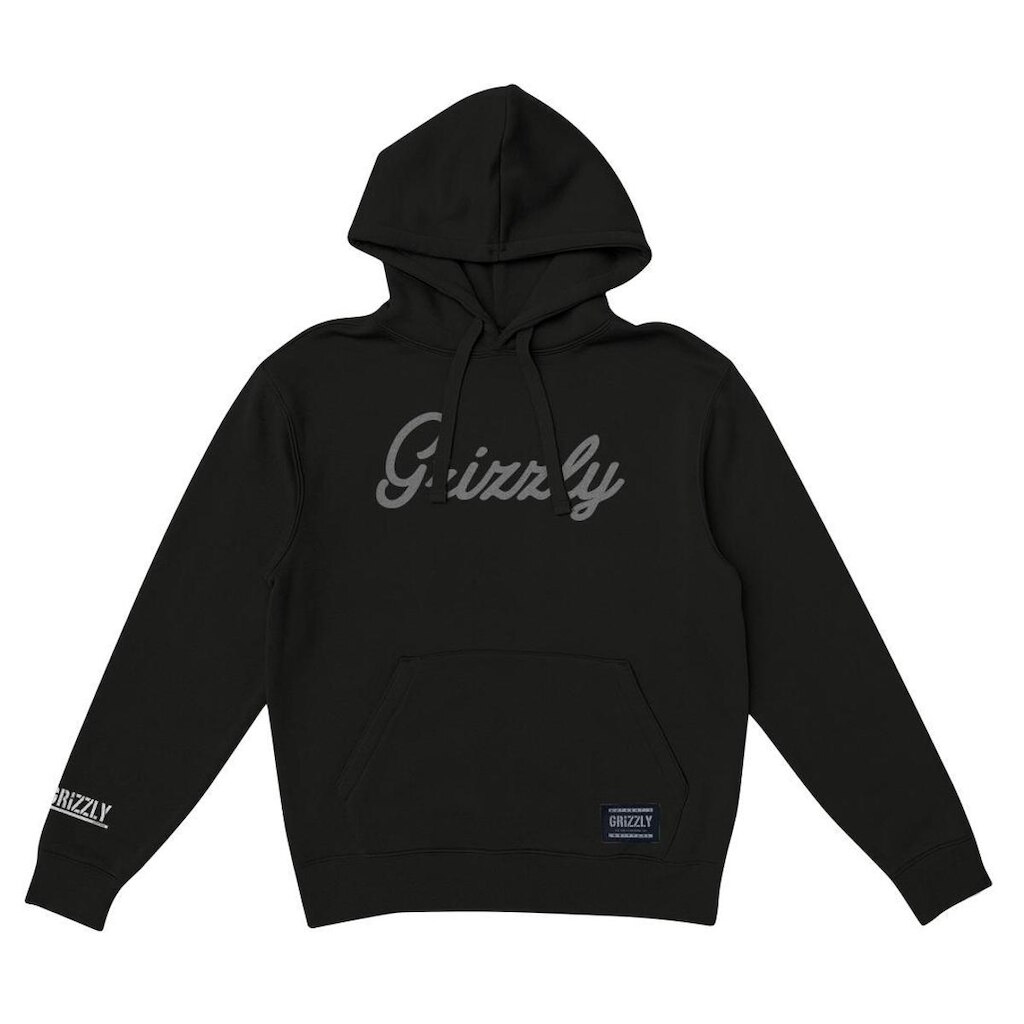 Moletom Grizzly Script Logo Hoodie G BLACK UNICA