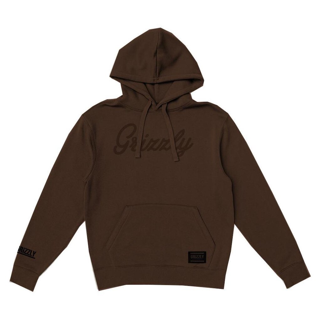 Moletom Grizzly Script Logo Hoodie G BROWN UNICA