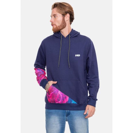 Moletom HD Canguru Belgium Masculino - Marinho Menor preço em Moletom HD Canguru Belgium Masculino - Marinho