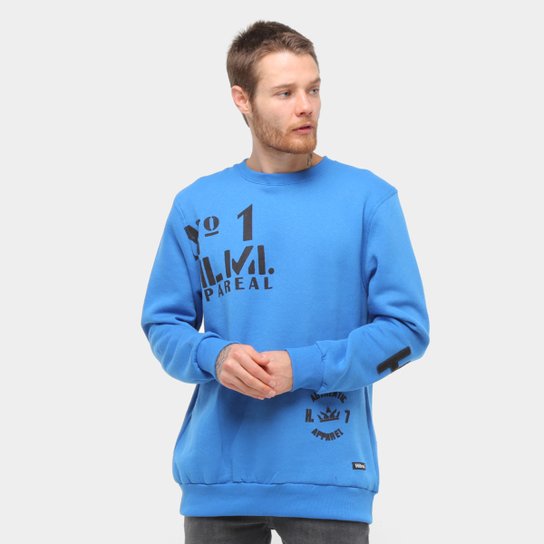 Moletom Hilmi Estampado Masculino - Azul Royal