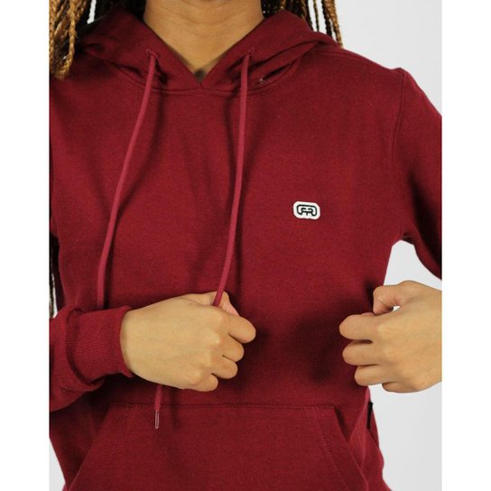 Moletom Hocks Feminino Bordado Bordô Bordô Netshoes