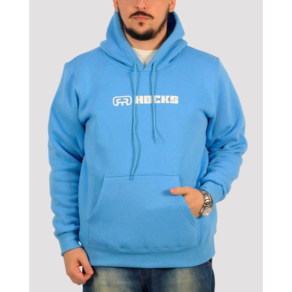 Moletom Hocks Promo Logo - Azul Claro