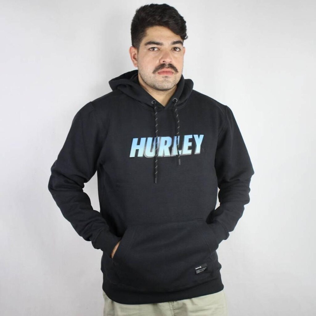 Moletom Hurley Canguru Fastlane Preto