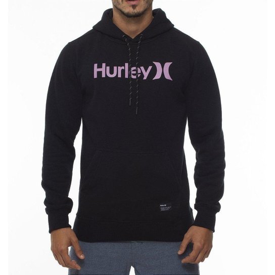 Moletom Hurley Canguru O&O Solid WT23 Masculino - Preto | Netshoes