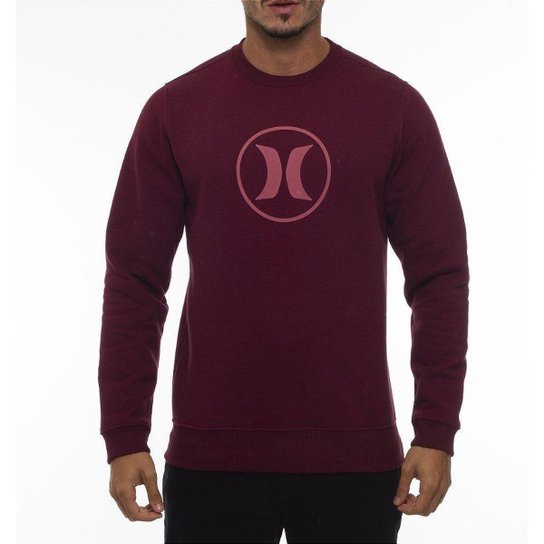 Hurley Moletom Careca Vermelho Moletom Hurley Careca Circle Stone
